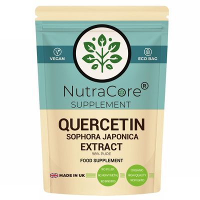 Quercetin 98% 90 Capsules Sophora Japonica Extract UK Vegan Formula