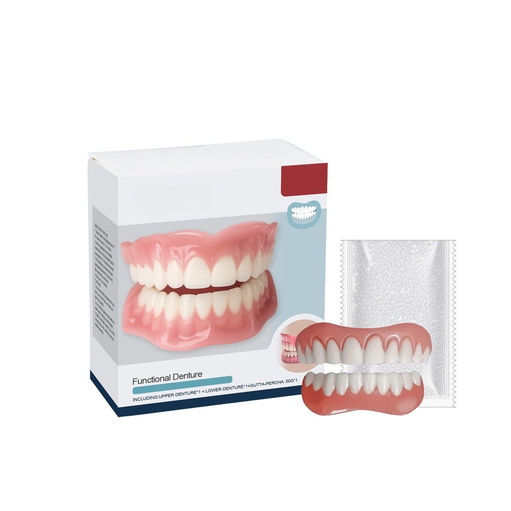 Instant Smile Enhancer Denture Kit - Natural Teeth Cover for Missing & Gaps, Comfortable Fit, Easy Application Cosmetic Solution