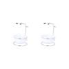 2 set of Shaving Bowl Stainless Steel Smooth Shave Soap Cup for Husband Boyfriend Men white