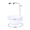 2 set of Shaving Bowl Stainless Steel Smooth Shave Soap Cup for Husband Boyfriend Men white view 2