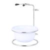 2 set of Shaving Bowl Stainless Steel Smooth Shave Soap Cup for Husband Boyfriend Men white view 3