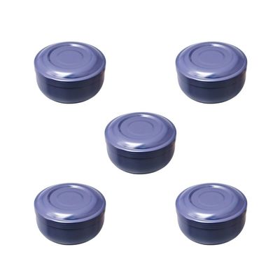 5 set of Stainless Steel Shaving Bowl with Lid Shaving Mug for Grandfather Father Men Blue, 110x65mm