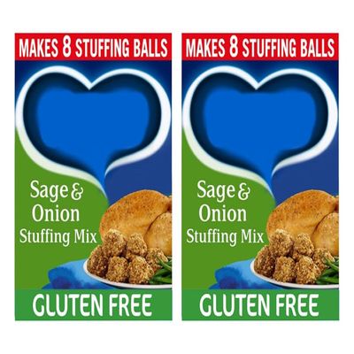 Sage & Onion Stuffing Mix, Gluten Free, 150g, Makes 8 Stuffing Balls, Suitable for Vegans and Vegetarians, Packs of 2
