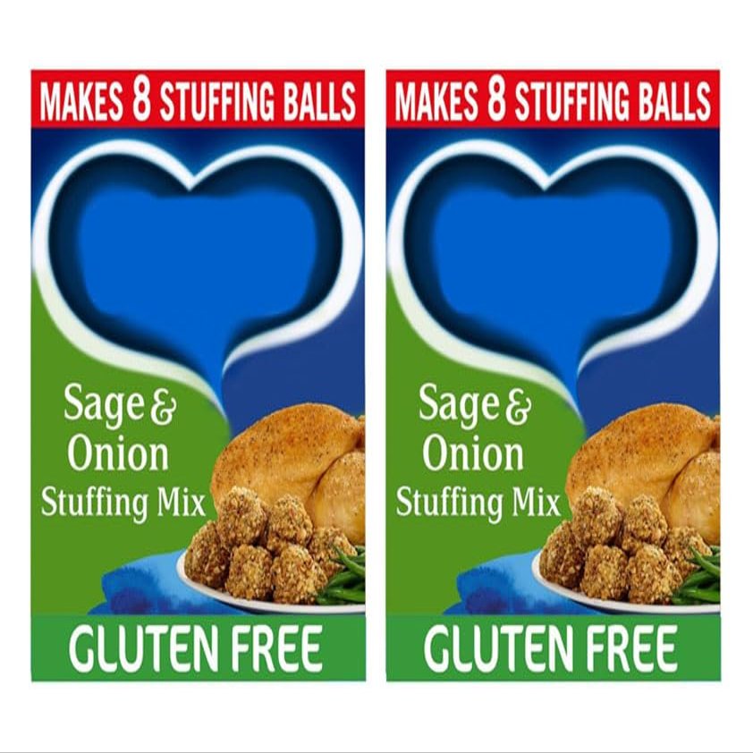 Sage & Onion Stuffing Mix, Gluten Free, 150g, Makes 8 Stuffing Balls, Suitable for Vegans and Vegetarians, Packs of 2