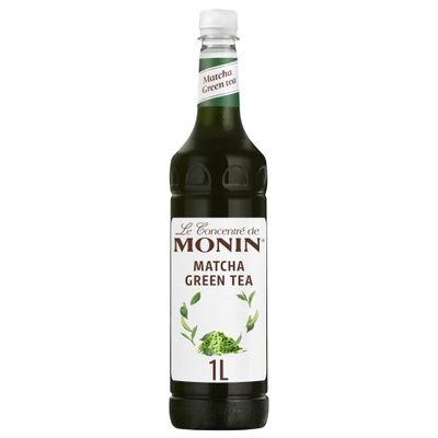 MONIN Premium Matcha Concentrate 1L, Green Tea Beverage Base Mixer