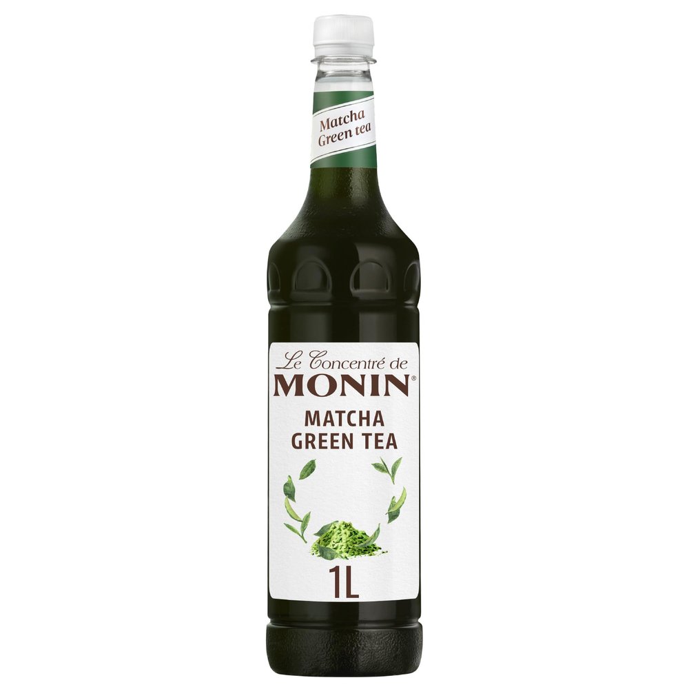 MONIN Premium Matcha Concentrate 1L, Green Tea Beverage Base Mixer
