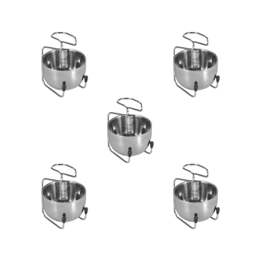 5 set of Shaving Bowl Stainless Steel Metal Soap Mug Bowl for Father Husband Birthday With stand