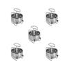 5 set of Shaving Bowl Stainless Steel Metal Soap Mug Bowl for Father Husband Birthday With stand