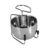 5 set of Shaving Bowl Stainless Steel Metal Soap Mug Bowl for Father Husband Birthday With stand view 4