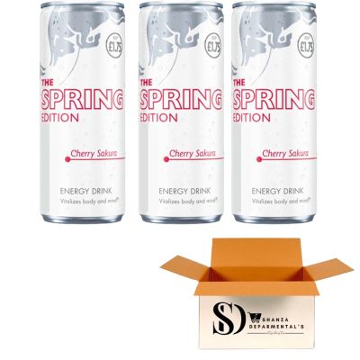 Spring Edition Cherry Sakura 250ml Cans Limited Seasonal Energy Drink (Pack of 3)