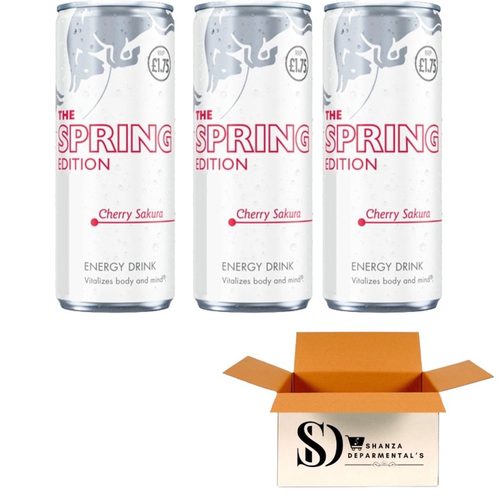 Spring Edition Cherry Sakura 250ml Cans Limited Seasonal Energy Drink (Pack of 3)