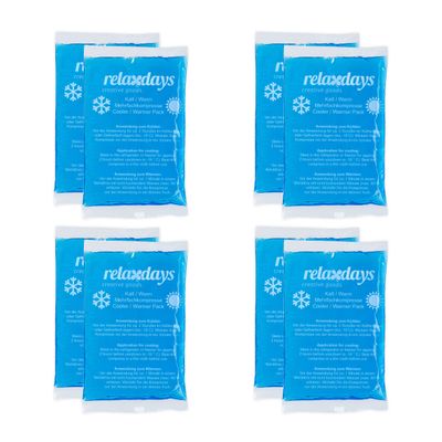 16 x Gel Packs, hot/Cold compresses, 9 x 15 cm, First aid, Reusable Gel Packs, Blue, Set