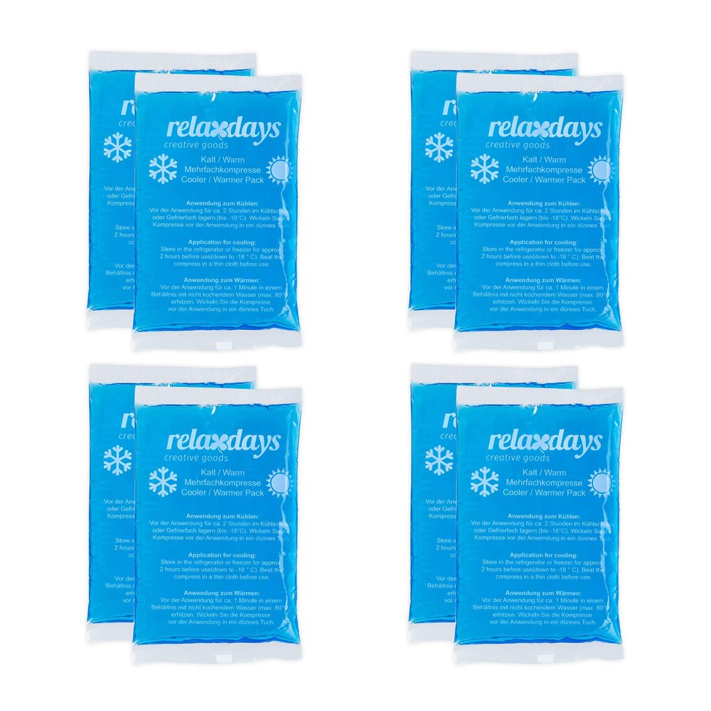 16 x Gel Packs, hot/Cold compresses, 9 x 15 cm, First aid, Reusable Gel Packs, Blue, Set