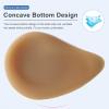 1 Pair Brown DD Cup Self-Adhesive Silicone Breast Forms, Concave Bottom Realistic Fake Boobs for Mastectomy(DD Cup) view 4