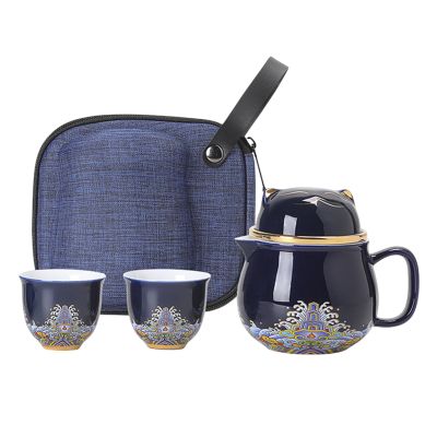 Teapot Set with Tea Strainer Porcelain Tea Cups, Fine Mesh Strainer