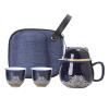 Teapot Set with Tea Strainer Porcelain Tea Cups, Fine Mesh Strainer view 1