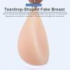 1 Pair Skincolor AAA Cup Silicone Breast Forms, Teardrop Shape Concave Bottom Fake Boobs for Mastectomy, Crossdresser(AAA Cup) view 2