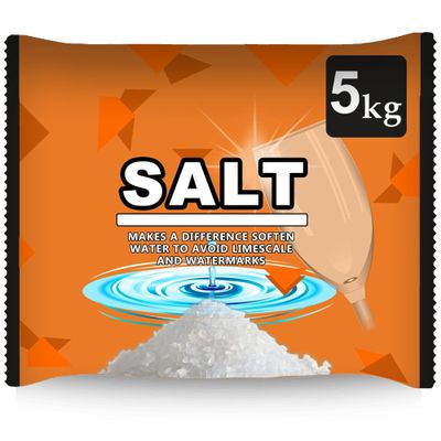 Dishwasher Salt 5kg Powerful Softener Salt for Laundry Kitchen Dishwashing Compatible with All Dishwashers Premium Food Grade Genuine British Dishwasher Salt - (Pack of 1)