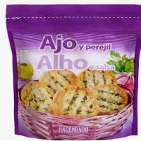 Pan Tostado con Ajo y Perejil, Garlic and Parsley Toasted Bread, 190g, Pack of 4