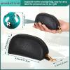 AceOrbit Baoding Balls Set of 2 with Chime, Chinese Stress Relief Hand Exercise Balls with Leather Pouch, 1.85 Inch Green Yin Yang Bagua Design, Finger Exercise and Wrist Strength Training view 3