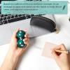AceOrbit Baoding Balls Set of 2 with Chime, Chinese Stress Relief Hand Exercise Balls with Leather Pouch, 1.85 Inch Green Yin Yang Bagua Design, Finger Exercise and Wrist Strength Training view 4