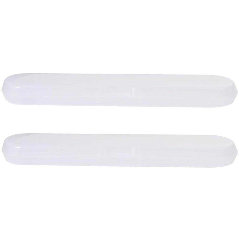 Lurrose 2pcs White Plastic Thermometer Storage Box Sturdy Thermometer Protection Case with Good Workmanship for Organizing and Carrying Your Digital