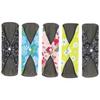5 Pack Reusable Sanitary Towels Pads 4 Layer Washable Pads Made of Natural Cotton Leak Proof Menstrual Pads 18x25.5cm Comfortable and Breathable Postpartum Nursing Nappy for All Women (5pcs) view 1