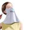 ANNIOU Summer UPF50+ Face Cover Sun Protection Mask | Breathable Ice Silk Outdoor Sun Shield for Cycling, Hiking & Sports (Light Green, One Size) view 2