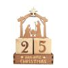User Friendly Wood Countdowns Calendar Multiple Holiday Designs Sturdy Structure Natural Wood Grains Decors for Indoor Festival Displays Festival Home Decors view 1