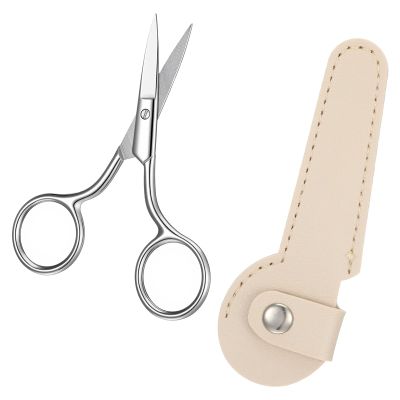 ElevateTech Eyebrow Scissors for Women Men Silver Shaping Scissors Lash ScissorsProfessional Stainless Steel Small Shears for Men and Women for Eyebrows Mustache Beard Hair Ear Nose