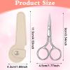 ElevateTech Eyebrow Scissors for Women Men Silver Shaping Scissors Lash ScissorsProfessional Stainless Steel Small Shears for Men and Women for Eyebrows Mustache Beard Hair Ear Nose view 2