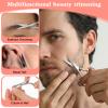 ElevateTech Eyebrow Scissors for Women Men Silver Shaping Scissors Lash ScissorsProfessional Stainless Steel Small Shears for Men and Women for Eyebrows Mustache Beard Hair Ear Nose view 4