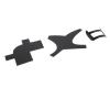 5 Piece Beard Shaper Set, ABS Accurate Beard Styling Tool with Lineup Guide Templates for Hairline and Neckline Trimming, Multifunctional Mustache Stencil Kit for Men (Black) view 3
