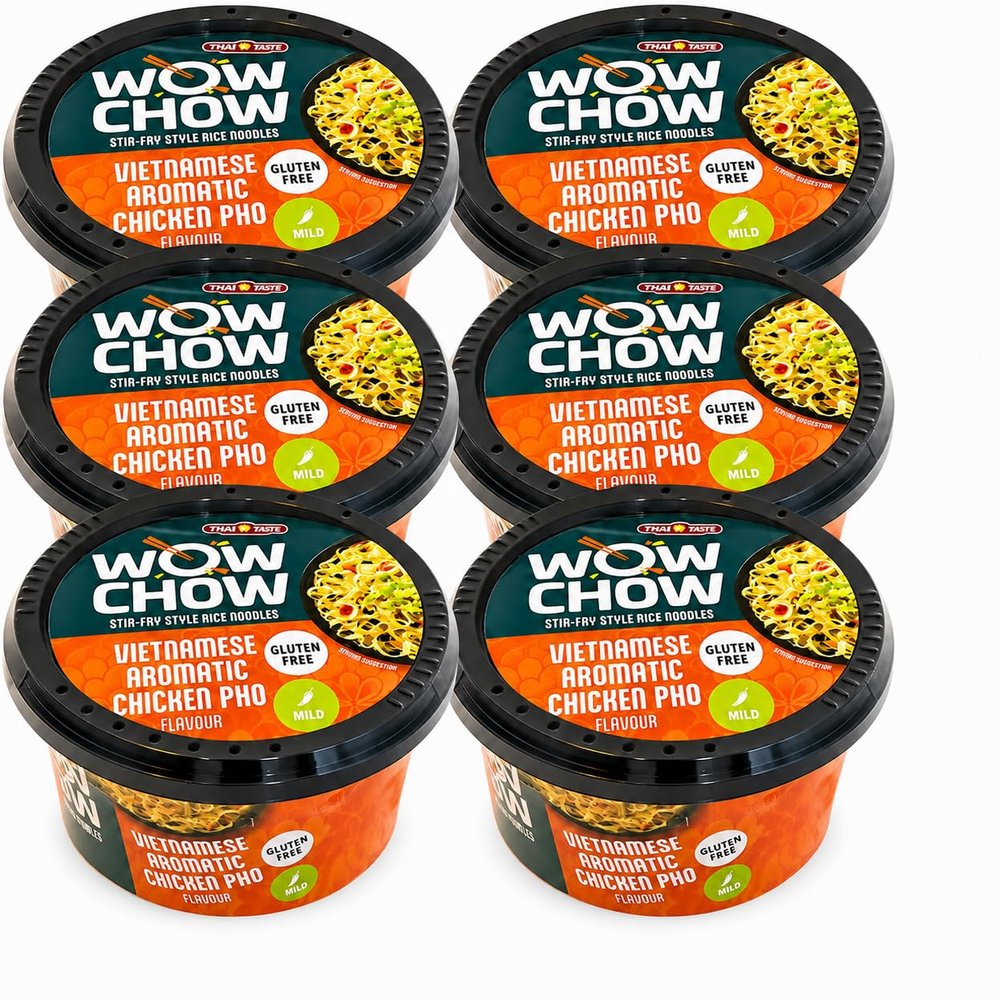 Tiger Tiger WOW CHOW Vietnamese Chicken Pho Rice Noodle 76g x6 Multipack