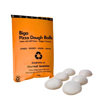 Biga Pizza Dough Balls - 250g - Optional Semolina & Proving Pots - by Doughable