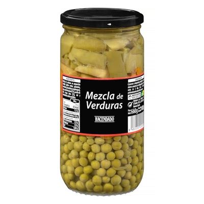 Pickled Vegetable Mix, Whole Gherkin Olive and Onion, Multicoloured, 660g Jar, 400g Drained, Pack of 3