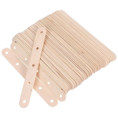 Beaupretty 100pcs Natural Wood Craft Ice Pop Sticks with 5 Holes, Unfinished Wood Cake Pop Sticks Bulk for DIY Ice Cream, Candy, and Creative Craft Projects in UK