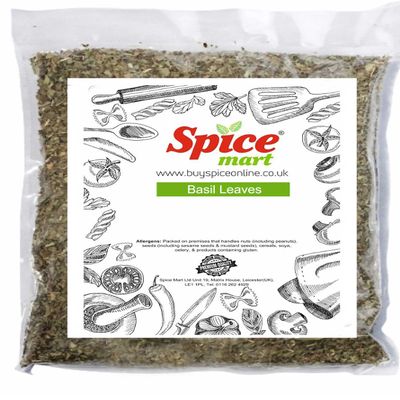 Basil Leaves Dried | Basil Herbs Premium Quality Free UK P&P by Spice Mart (250 Grams)