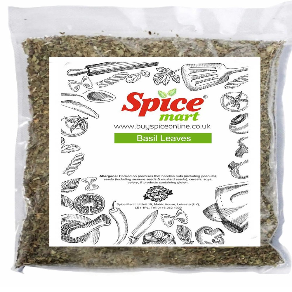 Basil Leaves Dried | Basil Herbs Premium Quality Free UK P&P by Spice Mart (250 Grams)