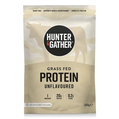 Hunter & Gather Grass Fed Beef Protein Powder 400g | 20g Protein per Serving | No Artificial Sweeteners or Fillers | Lean Muscle Growth | Dairy Free | Naturally Easy to Digest