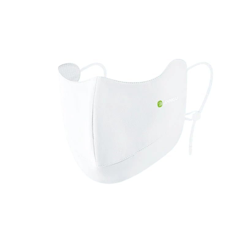 ANNIOU UPF 100+ Raw Yarn Eye Corner Mask Breathable, Lightweight, Sun Protection Face Cover (White, One Size)