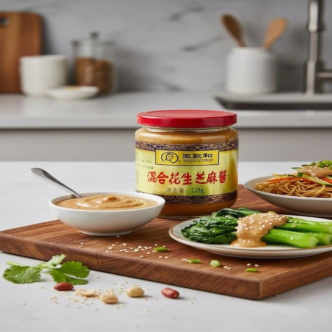 Fakhri WZH Sesame Paste with Peanut Butter Rich Creamy Spread