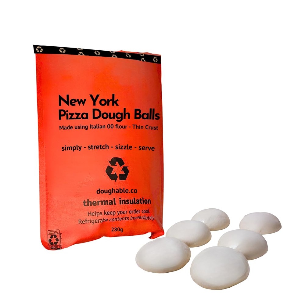 New York Pizza Dough Balls - 280g - Optional Semolina & Proving Pots - by Doughable