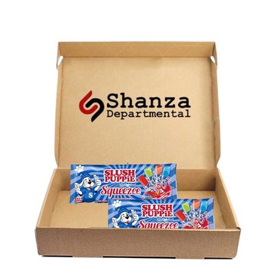 Slush Puppy The Original Squeezee Freeze Pops 10 x 60ml Strawberry, Red Cherry, Blue Raspberry, Lemon & Lime Vegan & Gluten Free (2 Packs)