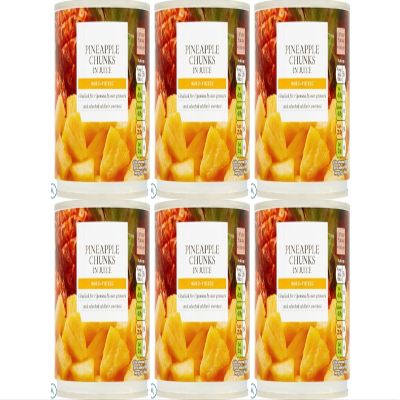Pineapple Chunks In Juice 6 x 425g,Premium pineapple chunks carefully selected at their sweetest and checked for ripeness by expert growers for optimal flavour and texture