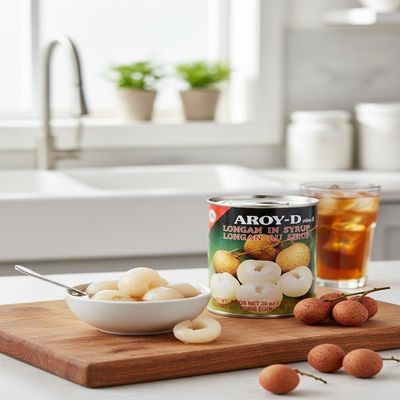Fakhri AROY-D Canned Longan in Syrup 565g Sweet Tropical Dessert Fruit