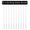 Stainless Steel Drinking Straw Cleaning Brush, 10-Pack Nylon Bristle Pipe Cleaner for Reusable Straws, Dishwasher-Safe & Scratch-, Home Kitchen & Bar Use view 3