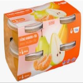 Papilla pltano, mandarina y pera, +4 meses, Pack de 2