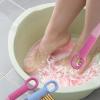 Toe Scrubber - Long Handle Lotion Applicator | Soft Skin-Friendly Shower Brush with Massage Particles, Silicone Tool for Elderly, Deodorizing and Itch Relief view 2