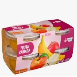 Papilla Fruta Variada, Baby Food Puree, Mixed Fruit, 4+ Months, Pack of 2